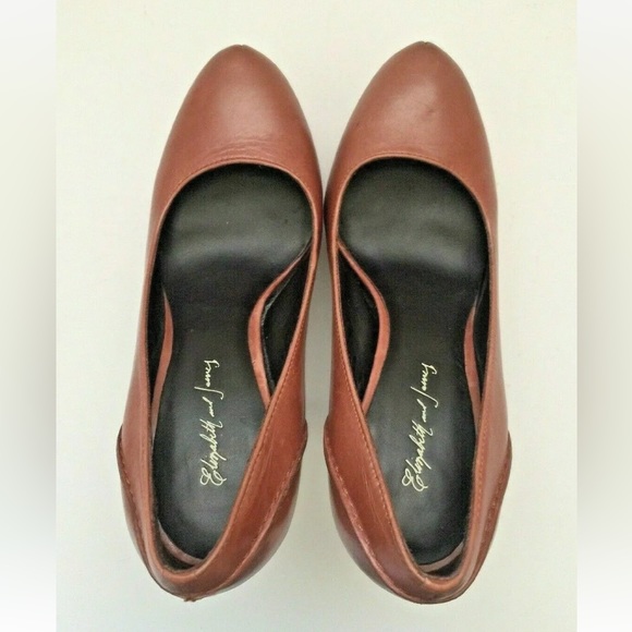 ELIZABETH AND JAMES 'Blink' Sz 5 Pink Mauve Leather Hidden Platform 5 1/4" Heel - Picture 10 of 12